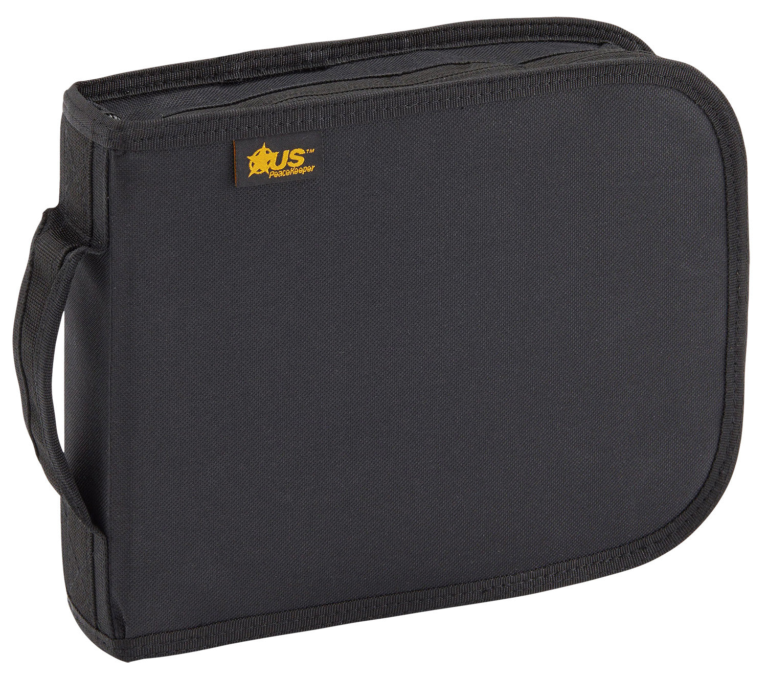 US PeaceKeeper P26108 Single Handgun Case Black Polyester with 4 Mag Pockets