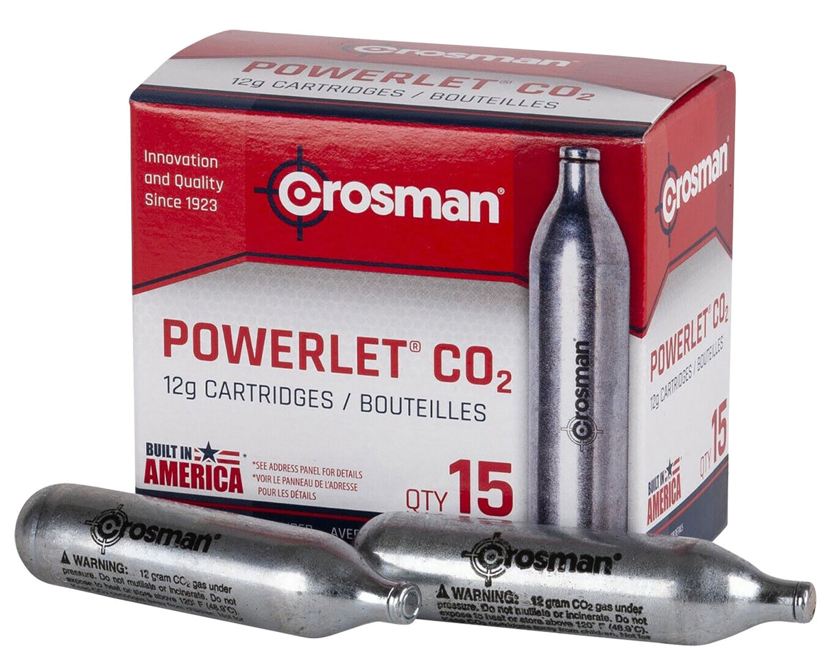 Crosman C2315 Powerlet 12g CO2 Cartridges 15 Pack