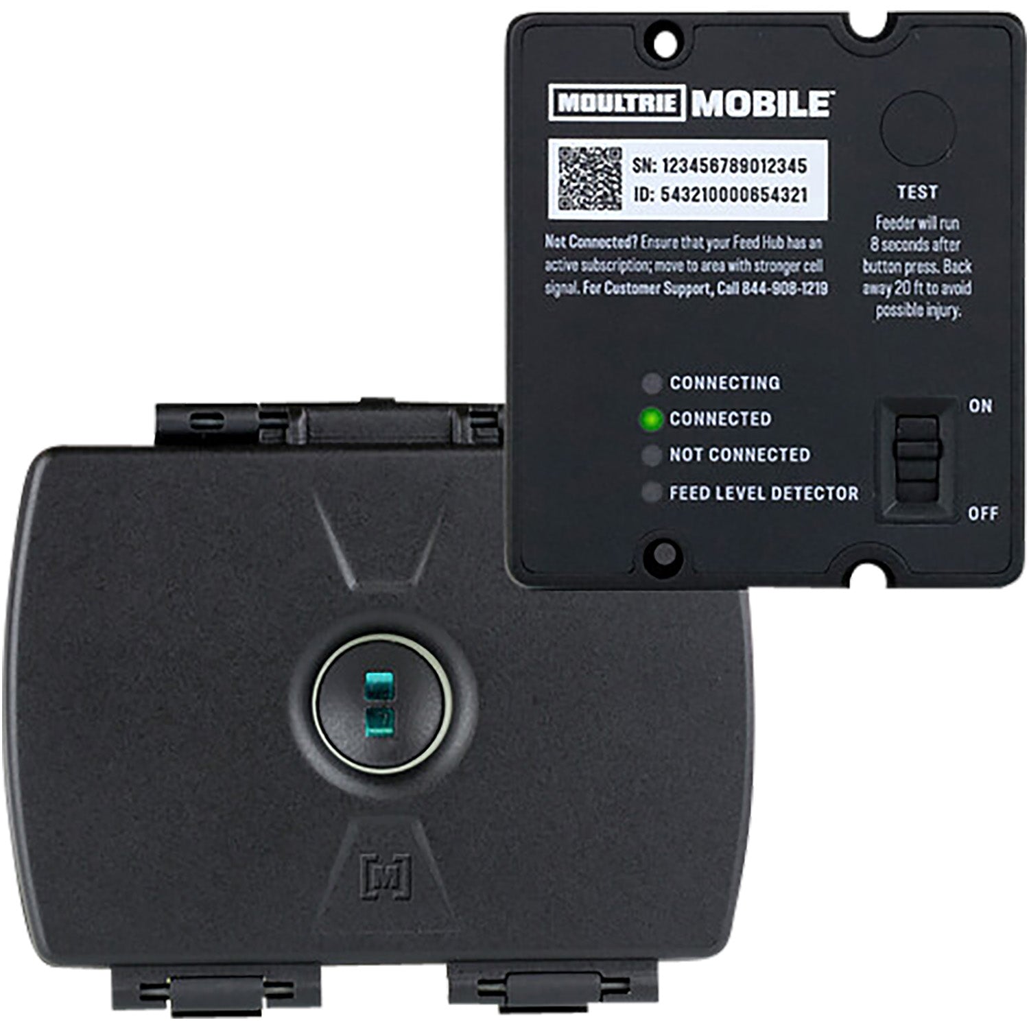 Moultrie MMF15088 Smart Feed Hub for Spin Cast Feeders, Remote Scheduling via App, Black