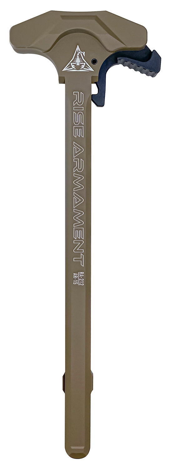 Rise Armament Extended Charging Handle FDE Finish for Mil-Spec AR-15 Uppers