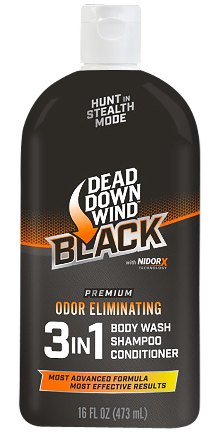 Dead Down Wind 127160 Black Premium Odor Eliminator 3-in-1 Body Wash Shampoo 16 oz Squeeze Bottle