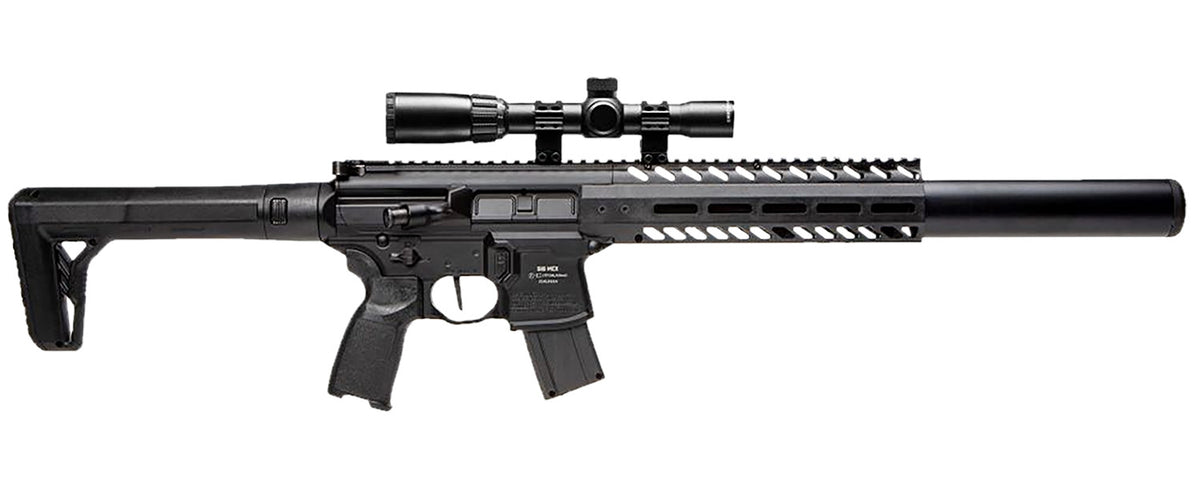 Sig Sauer MCX Air Rifle Gen 2 CO2 .177 Cal 30rd Flat Trigger 1-4x24 Scope Black