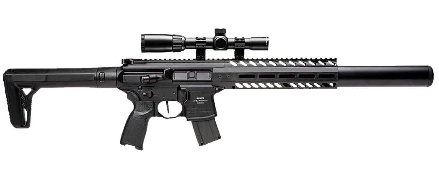 Sig Sauer MCX Air Rifle Gen 2 CO2 .177 Cal 30rd Flat Trigger 1-4x24 Scope Black