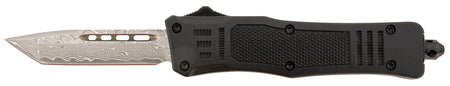 Steel River Knives MT616BRDAMT Spartan Mini 2.75" OTF Tanto Real Damascus 440 Core SS Blade 4.25" Black Handle