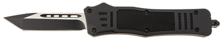 Steel River T618BT Spartan Medium OTF Tanto 3.25" Plain Black/Silver 440C Blade 4.50" Black Handle