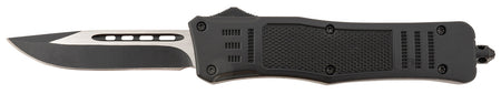 Steel River Knives T618BDP Spartan Medium 3.25" OTF Drop Point Plain 440C Stainless Blade 4.50" Black Handle