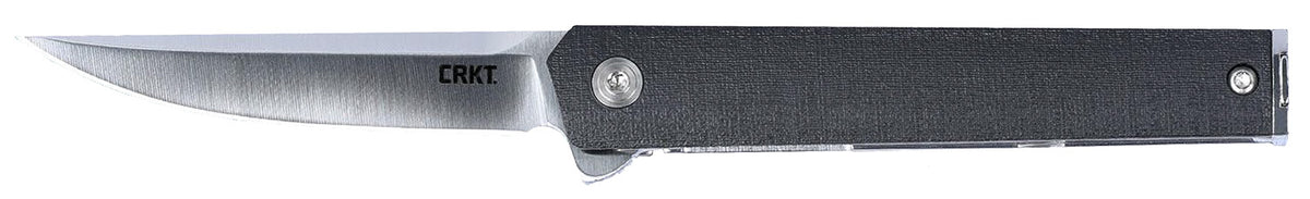 CRKT 7095KX CEO Compact 2.61" Satin 4116 SS Folder, Black GRN Handle, IKBS Bearing Pivot, Pocket Clip Included