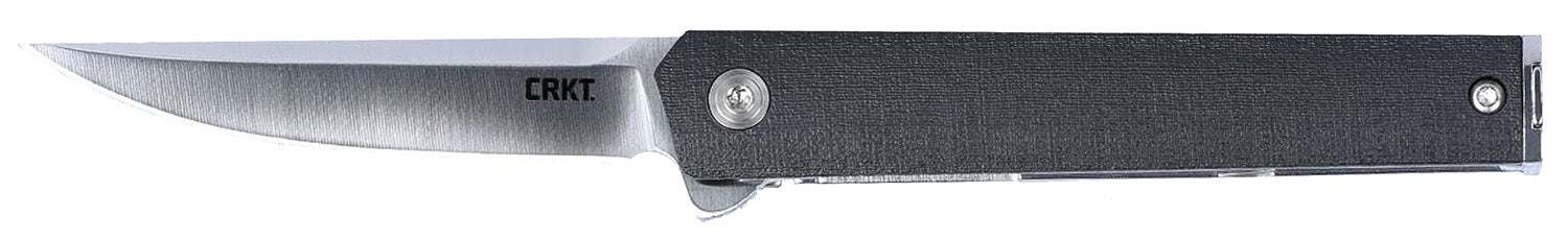 CRKT 7095KX CEO Compact 2.61" Satin 4116 SS Folder, Black GRN Handle, IKBS Bearing Pivot, Pocket Clip Included