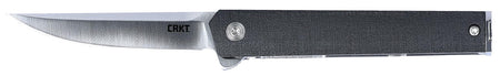 CRKT 7095KX CEO Compact 2.61" Satin 4116 SS Folder, Black GRN Handle, IKBS Bearing Pivot, Pocket Clip Included