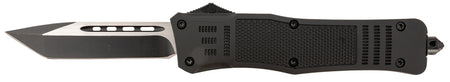 Steel River Knives T620BT Spartan 3.75" OTF Tanto Plain Blade 5.5" Black Aluminum Zinc Alloy Handle