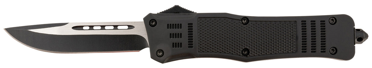 Steel River Knives T620BDP Spartan 3.75" OTF Drop Point Plain 440C SS Blade 5.5" Aluminum Zinc Alloy Handle