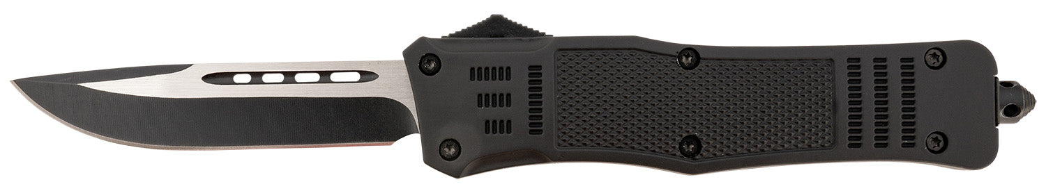 Steel River Knives T620BDP Spartan 3.75" OTF Drop Point Plain 440C SS Blade 5.5" Aluminum Zinc Alloy Handle