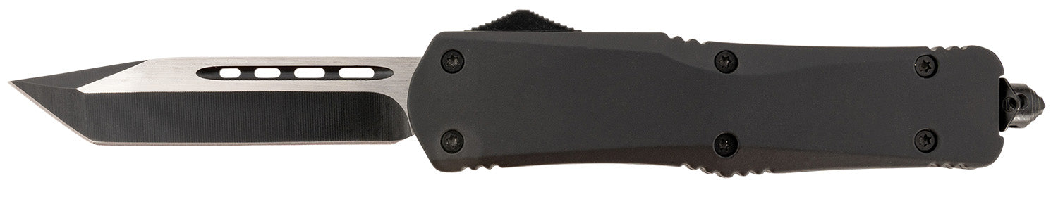 Steel River Knives T624BT Spartan 3.75" OTF Tanto Plain 440C SS Blade 5.5" Black Aluminum Zinc Alloy Handle