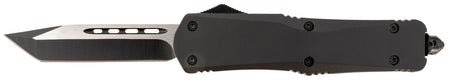 Steel River Knives T624BT Spartan 3.75" OTF Tanto Plain 440C SS Blade 5.5" Black Aluminum Zinc Alloy Handle