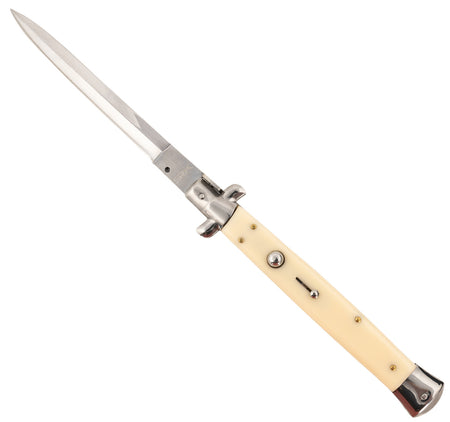 Steel River Knives CISID Spartan Side Open Italian Dagger 6" Polished Blade 7" Ivory Synthetic Handle