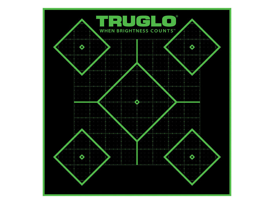 TruGlo Tru-See 5-Diamond Green Halo Self-Adhesive Shooting Target 12" 25pk