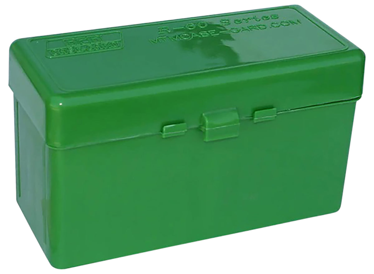 MTM Case-Gard RM6010 Ammo Storage Box 308Win/220Swift/243Win Flip-Top 60rd Green Polypropylene