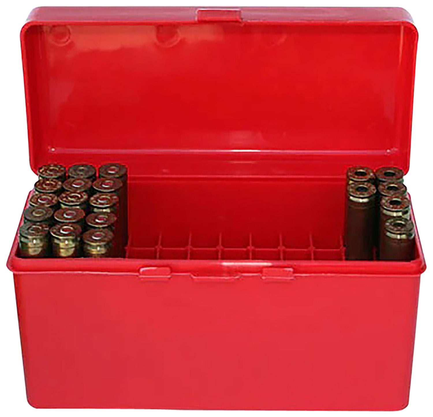 MTM Case-Gard RM6030 Ammo Storage Box 243/308 Win/220 Swift Flip-Top 50rd Red Polypropylene