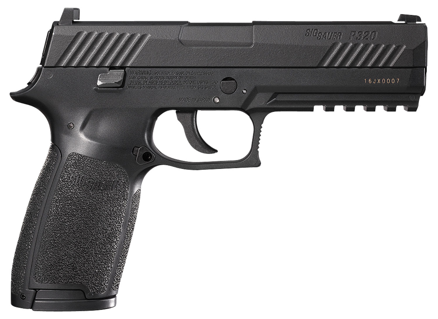 Sig Sauer P320 Air Pistol CO2 .177 Cal 30+1 8" Barrel White Dot Sights Black
