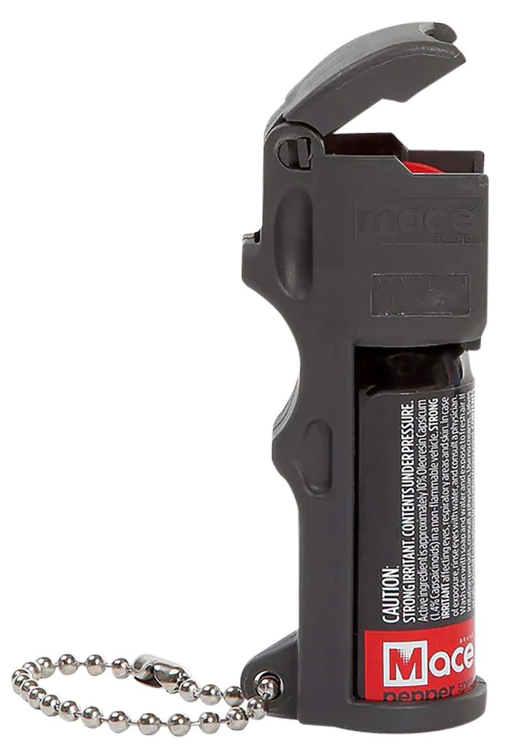 Mace 80745 Black OC Pocket Pepper Spray with Keychain and Flip Top Safety 10 ft