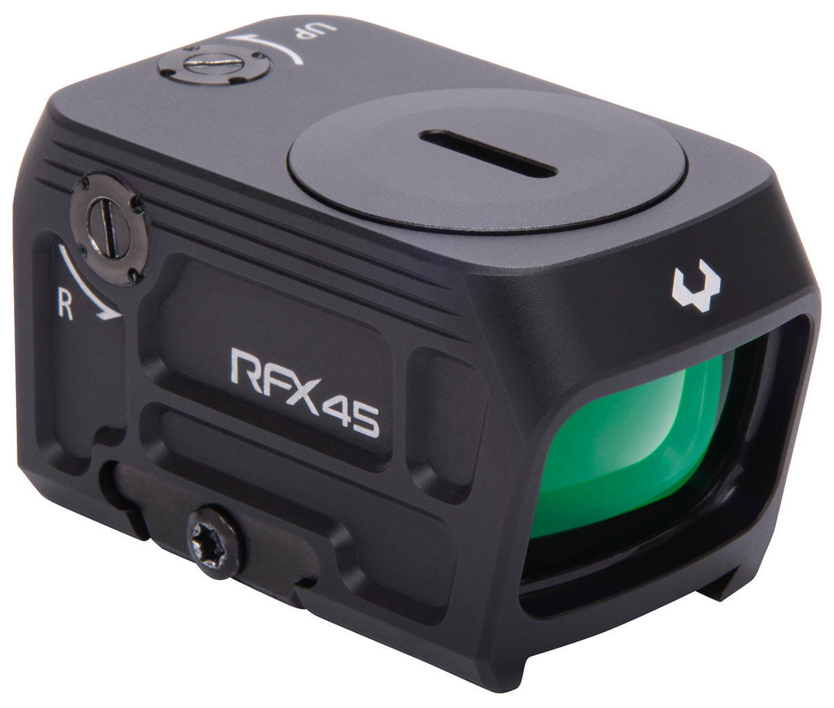 Viridian RFX45 Black 5 MOA Closed Emitter Green Dot Sight 1x ACRO and RMR Mount Footprint