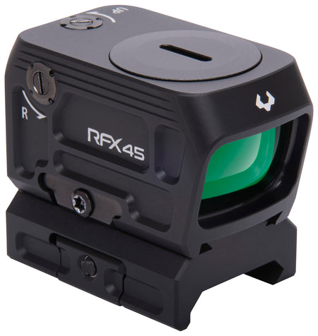 Viridian RFX45 Black 5 MOA Green Dot Closed Emitter 1x Sight ACRO Footprint Picatinny Low Mount