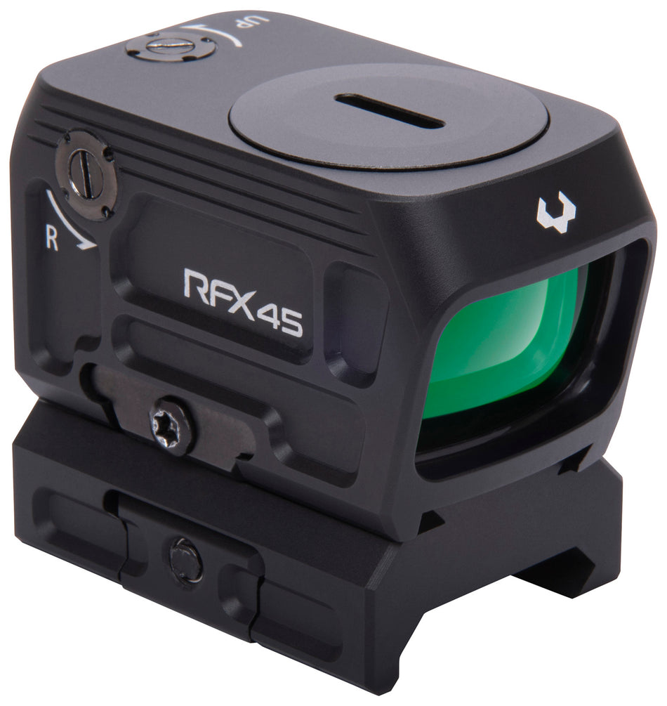Viridian RFX45 Black 5 MOA Green Dot Closed Emitter 1x Sight ACRO Footprint Picatinny Low Mount