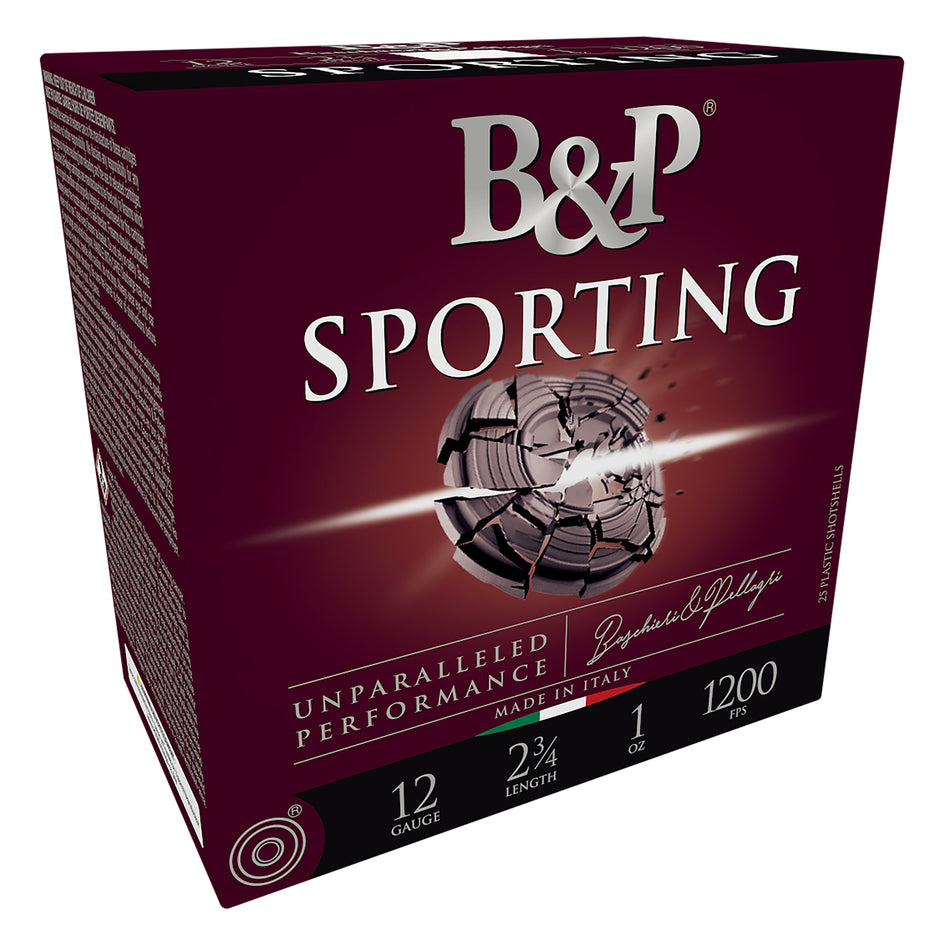 Baschieri and Pellagri 12 Gauge Shotgun Ammo Competition Sporting Clay 2.75 in 1 oz #7.5
