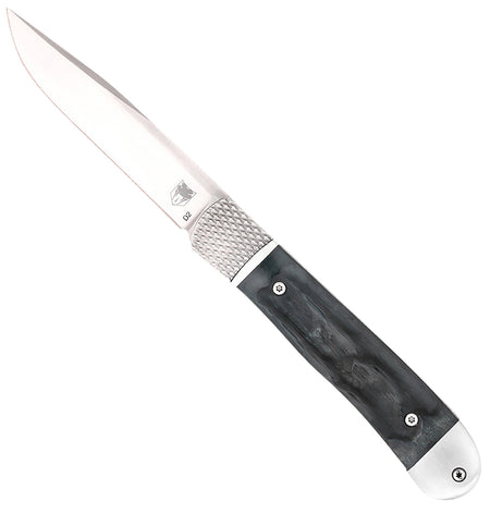 CobraTec Trapper Hidden Release Automatic Knife Black Bone Scales 3.12" Drop Point D2 Blade