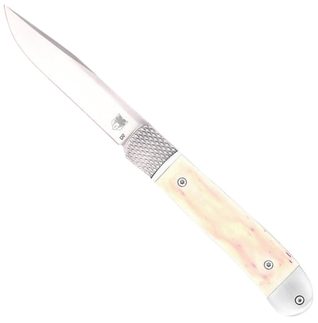 CobraTec Trapper Hidden Release Automatic Knife White Bone Scales 3.12" Drop Point D2 Blade