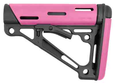 Hogue AR-15 Mil-Spec Collapsible Stock Over Molded Pink Rubber