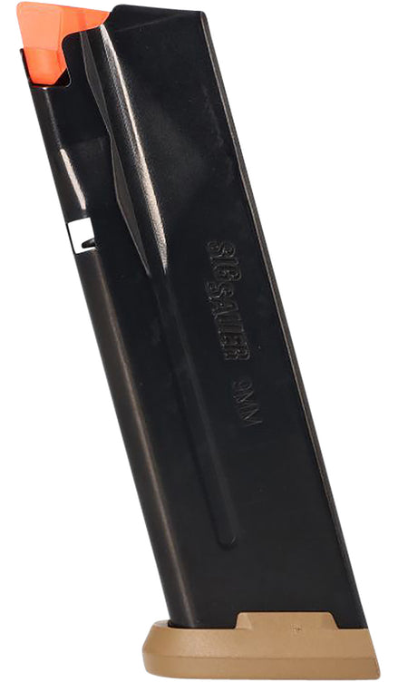 Sig Sauer P365-XMACRO 9mm 17-Round Coyote Tan Floorplate Steel Magazine