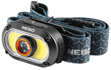 NEBO Mycro 500+ Black Rechargeable Headlamp with Cap Clip