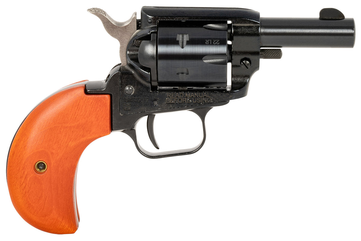 Heritage Mfg BK22B2BH Barkeep 22 LR 6 Shot, 2.68" Black Oxide Steel Barrel, Black Oxide Zinc Alloy Frame, Black Oxide Cylinder, Cocobolo Bird Head Grip, Manual Safety, Exposed Hammer