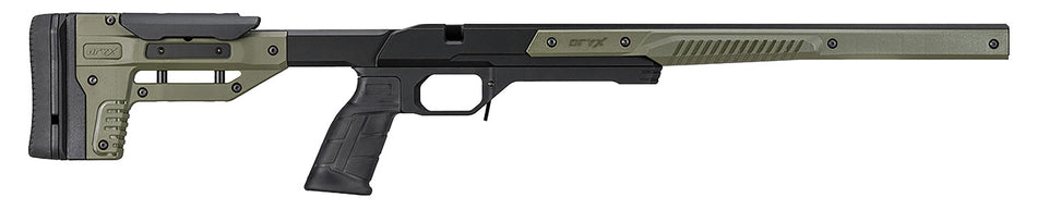 MDT Oryx Precision Chassis OD Green w/ AR-Style Grip & Barricade Stop for Savage Axis SA