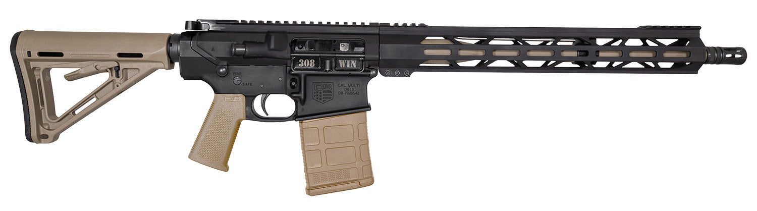 Diamondback DB105AC221 DB10 308 Win 20+1 16" FDE Chromoly Barrel, Black Rec/M-Lok Handguard, FDE Magpul Carbine Stock/K2 Grip