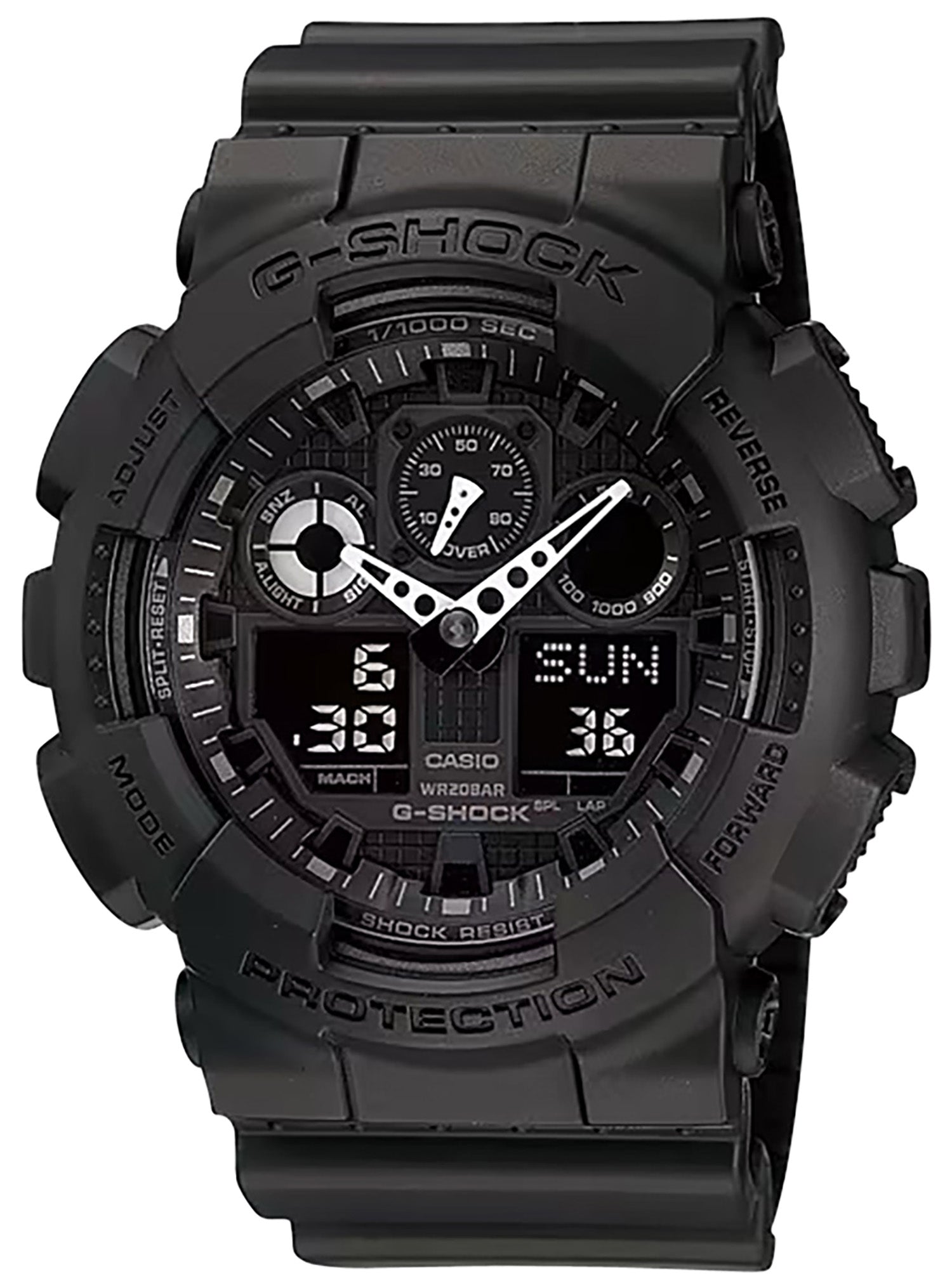G-Shock GA1001A1 XL Series Stopwatch Speedometer Watch Black