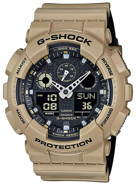 G-Shock GA100L8A Tactical Brown Bi-Color Band Analog-Digital Watch