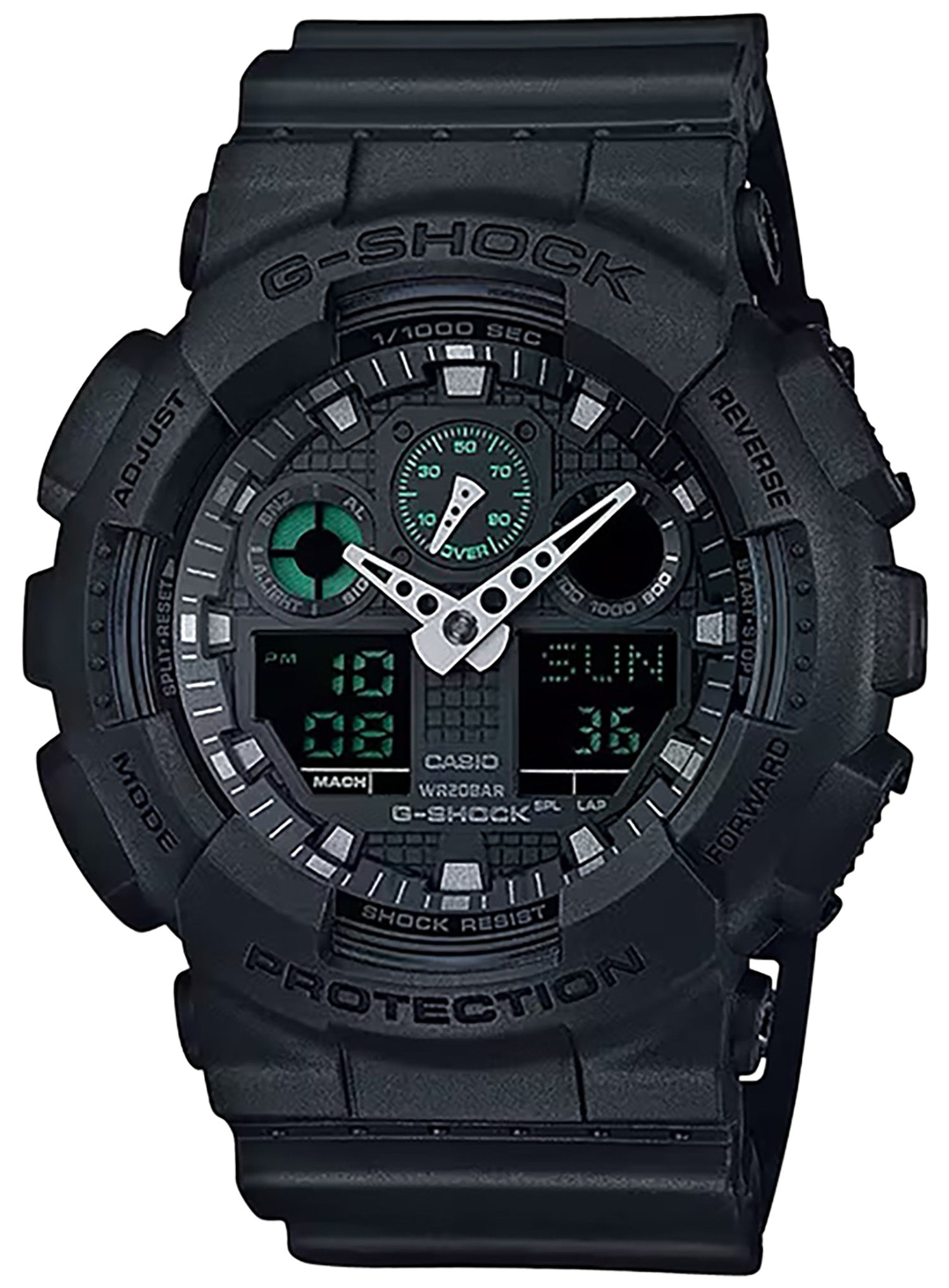 G-Shock GA100MB1ACR Matte Black Tactical Analog-Digital Wristwatch