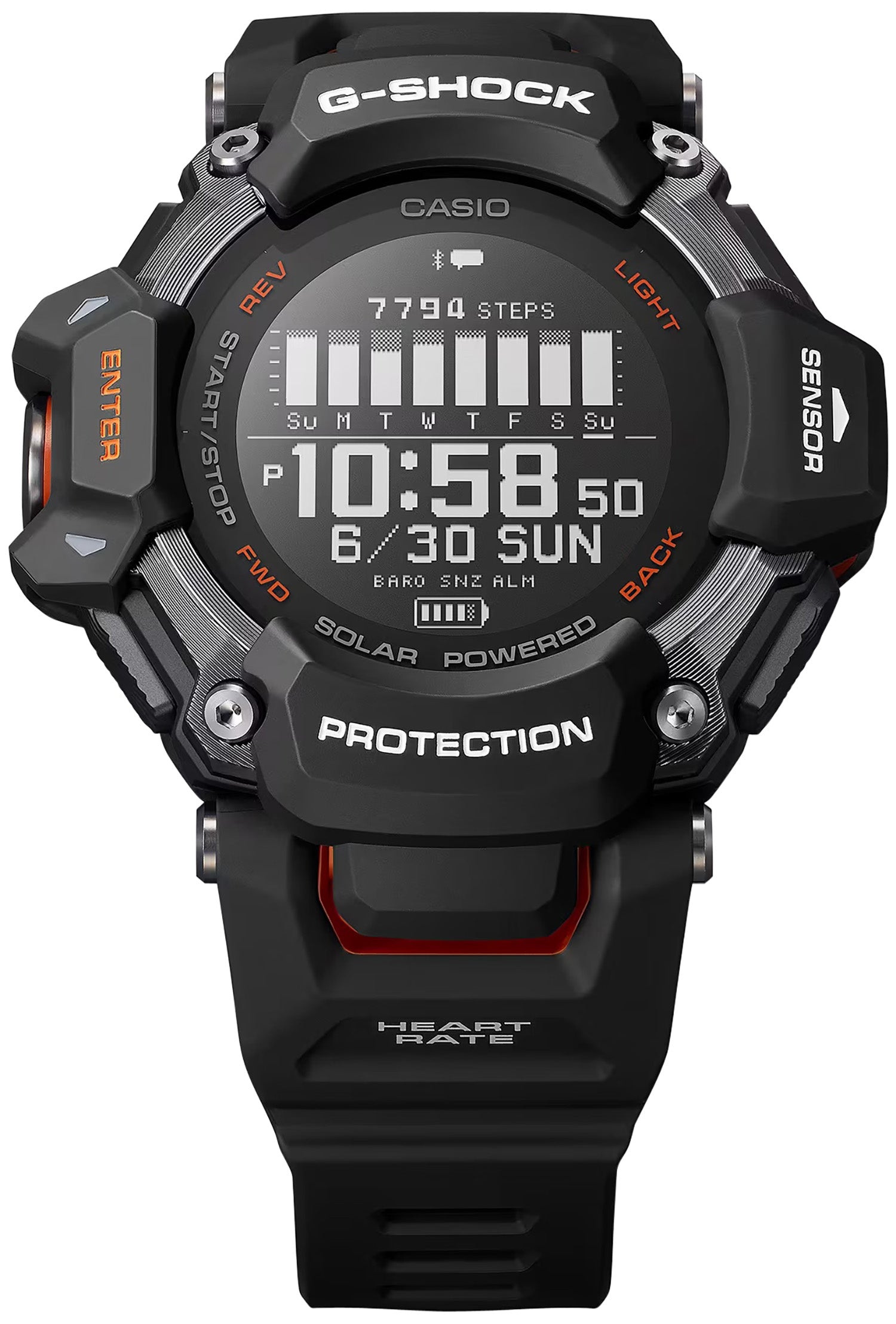 G-Shock GBD-H2000-1A Tactical Black Bio-Resin GPS Fitness Watch