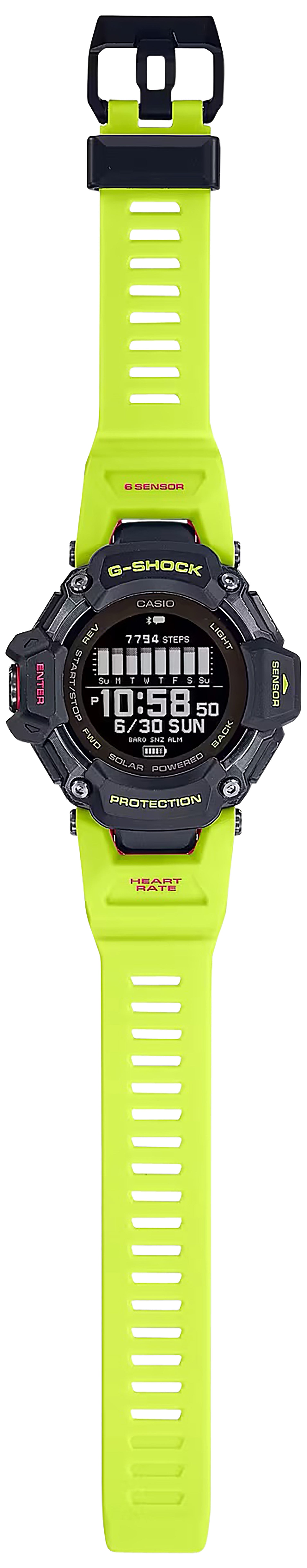 G-Shock GBD-H2000-1A9 Tactical Black/Yellow Bio-Resin GPS Fitness Watch