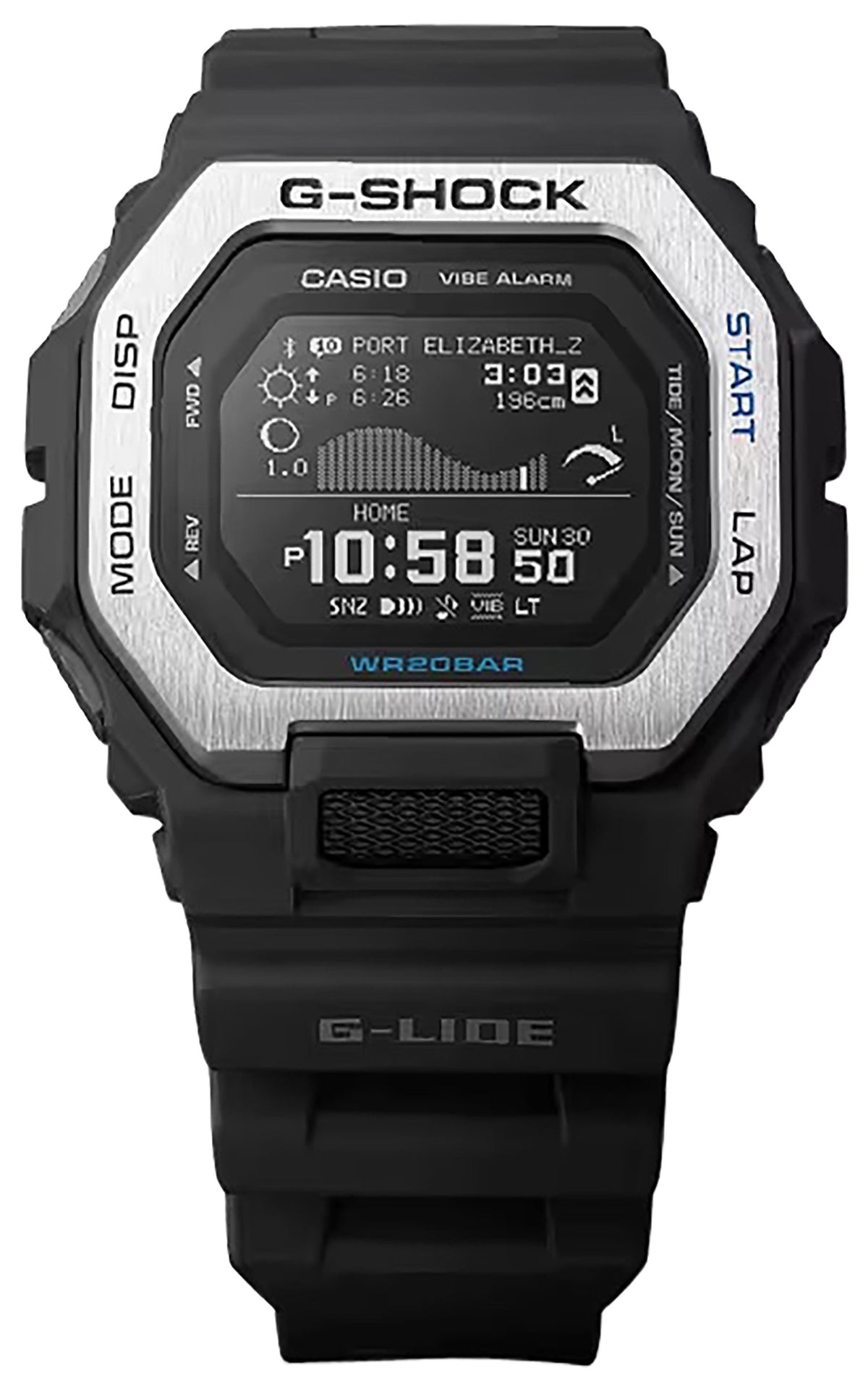 G-Shock GBX1001CR G-GLIDE Solar USB Fitness Tracker Watch Black
