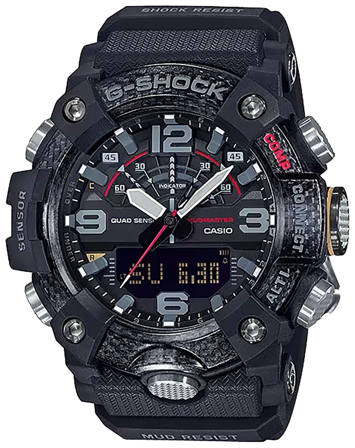 G-Shock GGB1001A MudMaster Carbon Case Tactical Sensor Watch Black