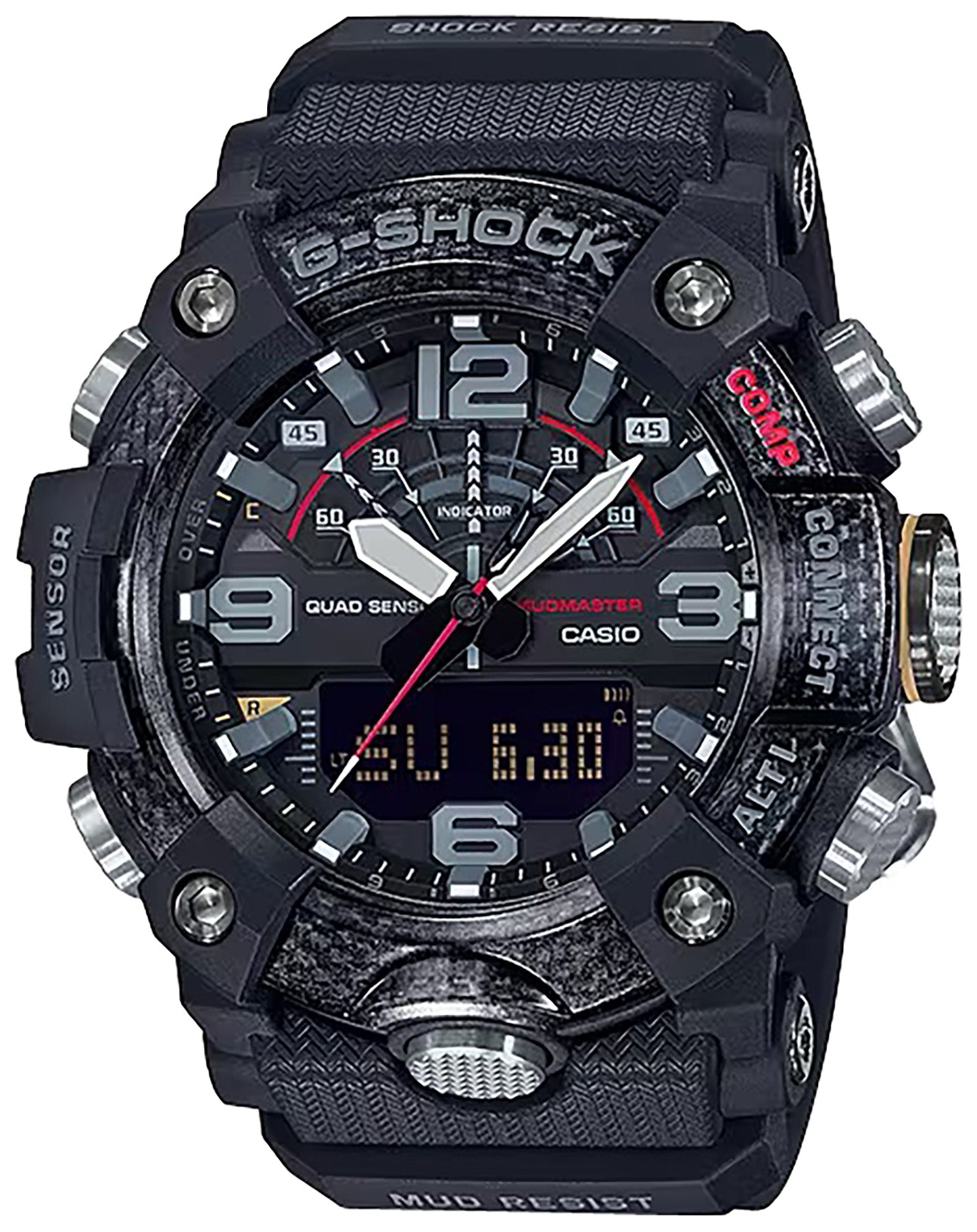 G-Shock GGB1001A MudMaster Carbon Case Tactical Sensor Watch Black