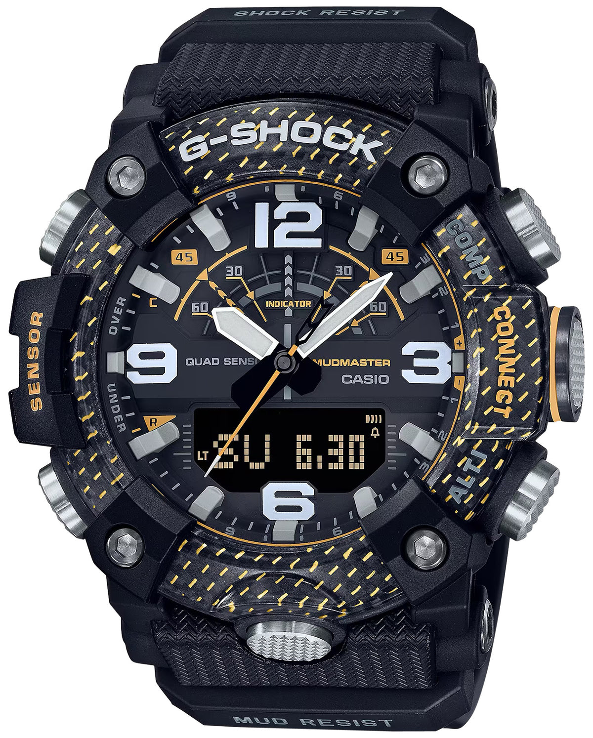 G-Shock GGB100Y1 MudMaster Carbon Fiber Tactical Watch Black/Yellow