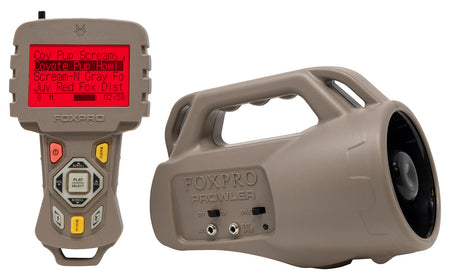 Foxpro Prowler Digital Call for Predator Hunting - TX433 Remote, 300-Sound Capacity, Tan