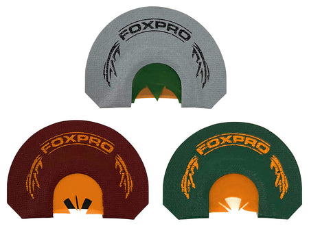 Foxpro CSBRDTKRCOMBO Beardtaker Turkey Call Combo - 3-Piece Diaphragm Set, Gray/Green/Red