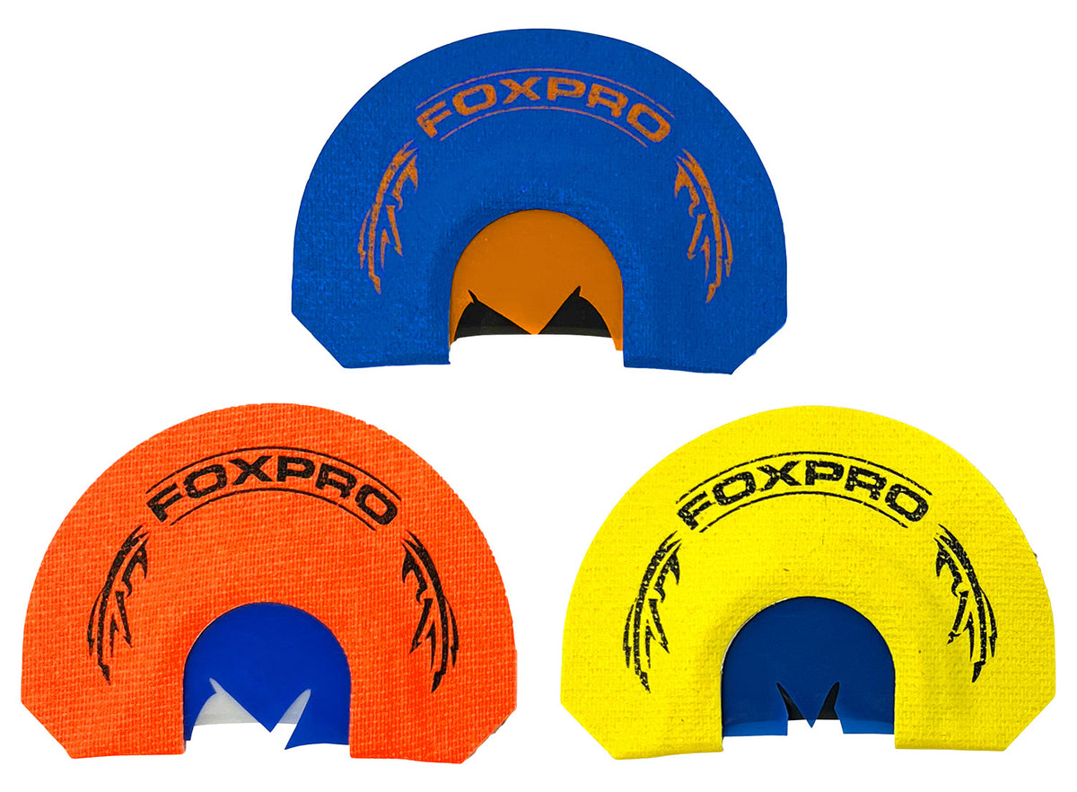 Foxpro CSSPURTKRCOMBO Spurtaker Turkey Call Combo - 3-Piece Diaphragm Set, Blue/Orange/Yellow