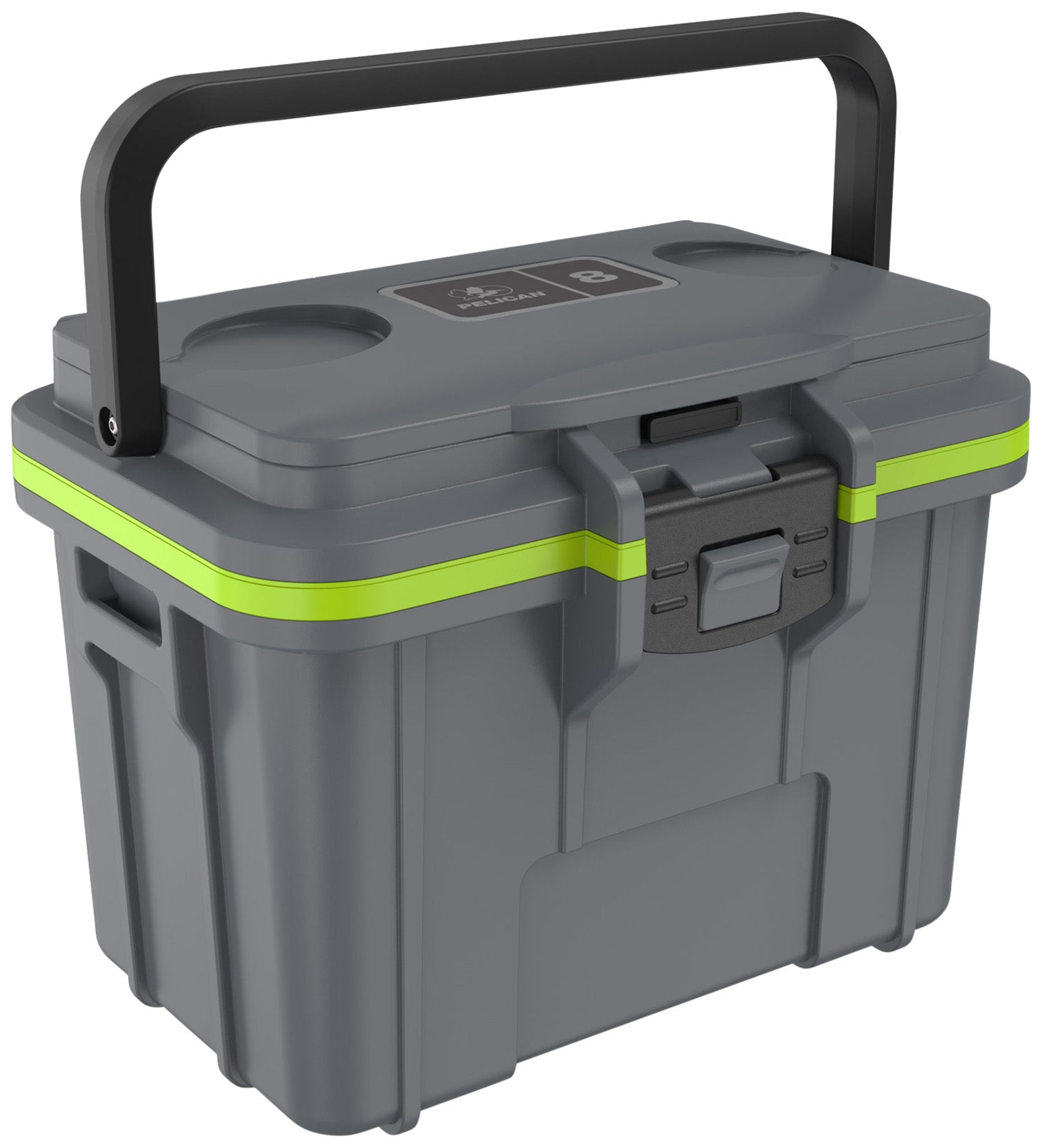 Pelican Elite 8-Quart Cooler Dark Gray/Green with Removable Ice Pack