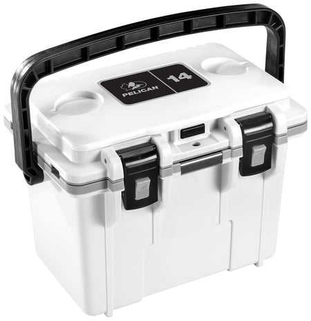 Pelican Elite 14-Quart Cooler White/Gray with Removable Ice Pack